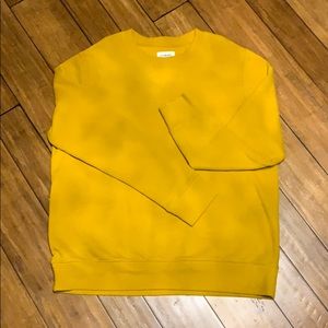 Men’s Mustard Yellow Crewneck Sweater Goodfellow